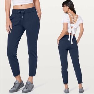 Navy Lululemon on the fly pants
